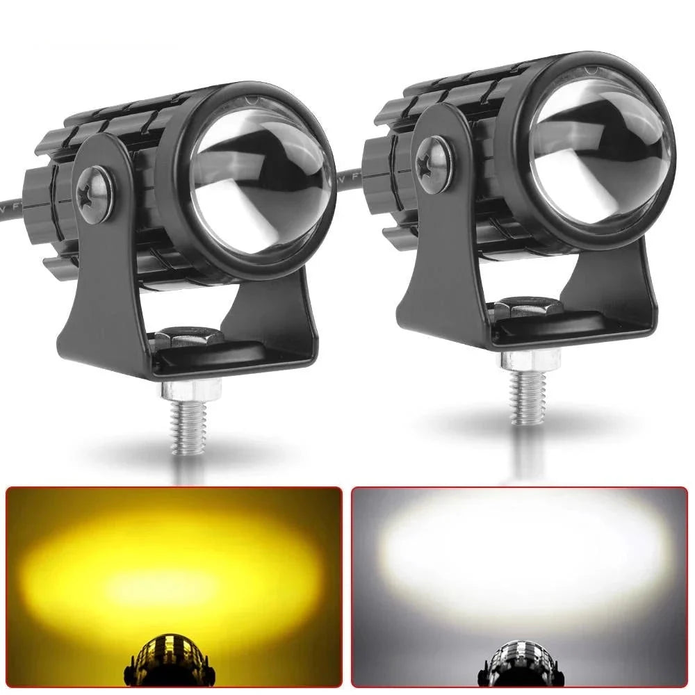 2 Phares LED Puissants pour Motocyclette (BF)