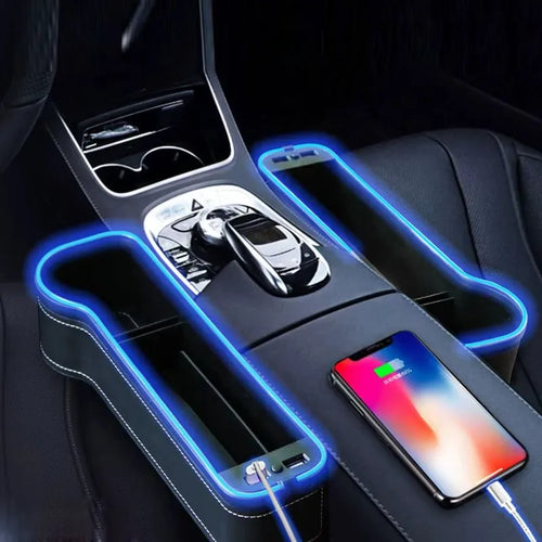 Organisateur de Luxe de Voiture avec LED & 2 Ports USB Fast Charge