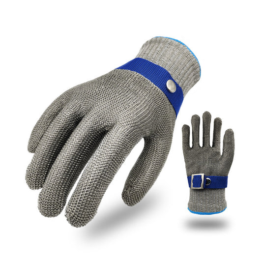 (Pack Pair) Gants en acier inoxydable résistant aux coupures, gant métallique en maille (BF)