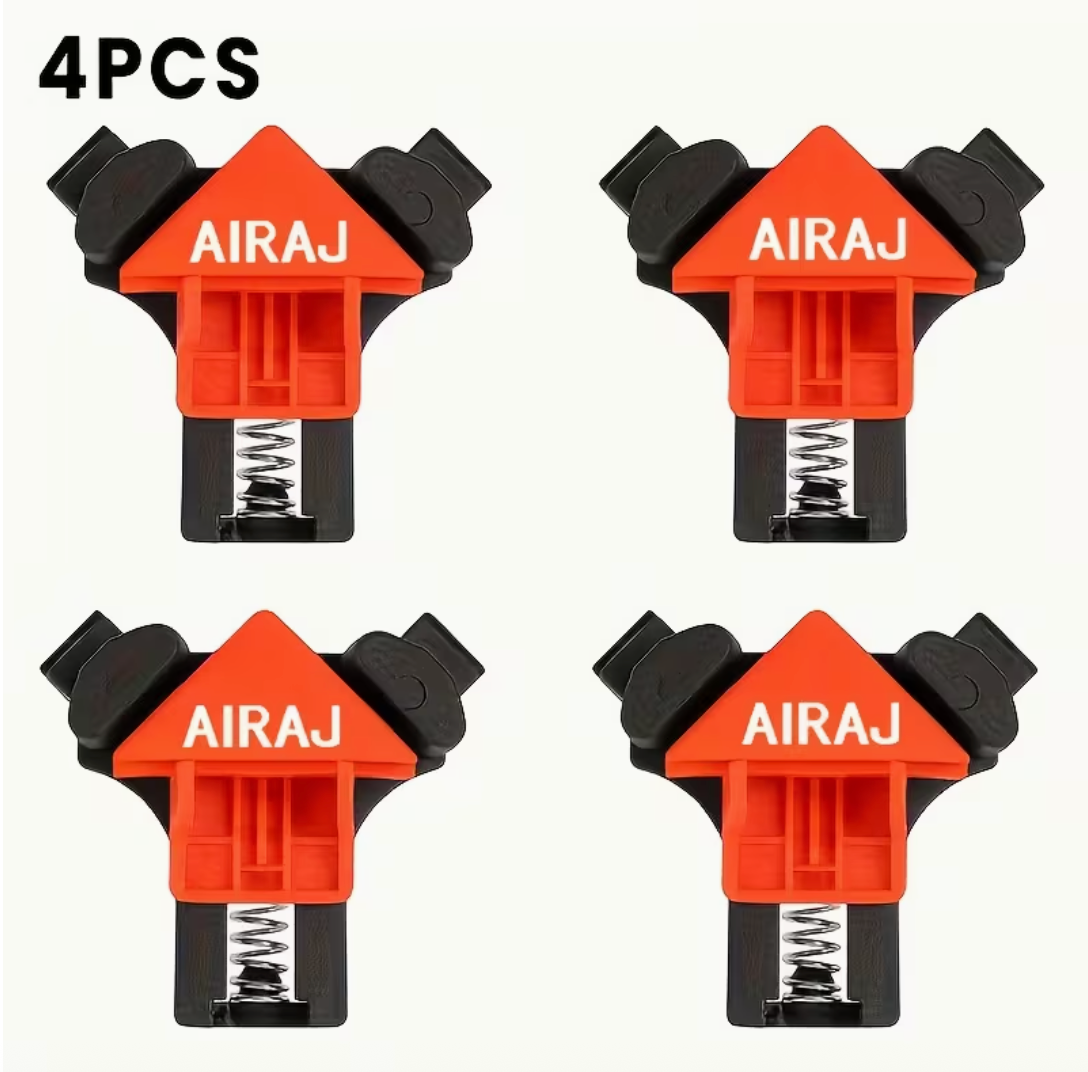 4 serre-joints d’angle à 90° – Pinces réglables à ressort pour menuiserie, cadres et meubles (ML)